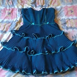 Betsey Johnson blue tiered dress